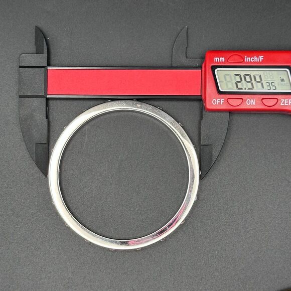 Signed Coach Crystal Bangle – Flush-Set Stones, Sleek Modern Finish Add a touch - Picture 6 of 7